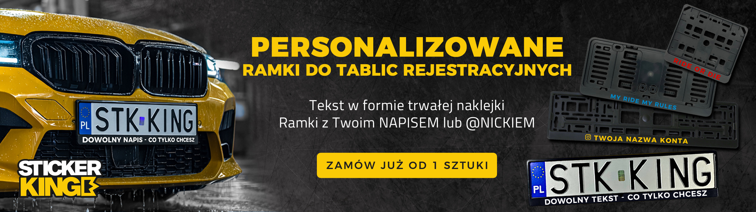 ramki z napisem